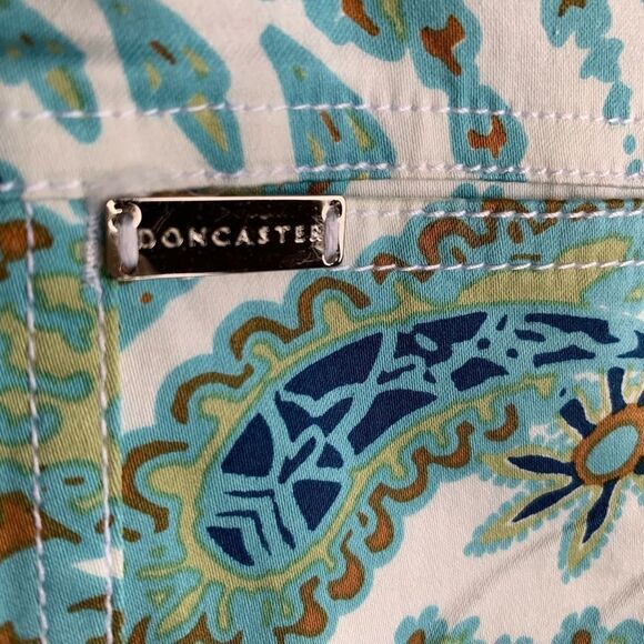 𝅺Doncaster‎ Paisley Print Denim Style Jacket - Picture 6 of 11